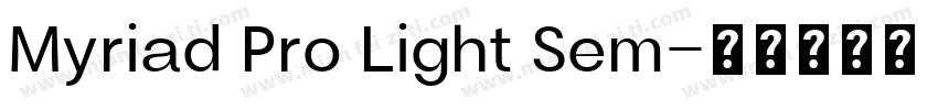 Myriad Pro Light Sem字体转换
